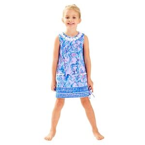 Lilly Pulitzer Girls Classic Shift Dress size 6 Elephant Print